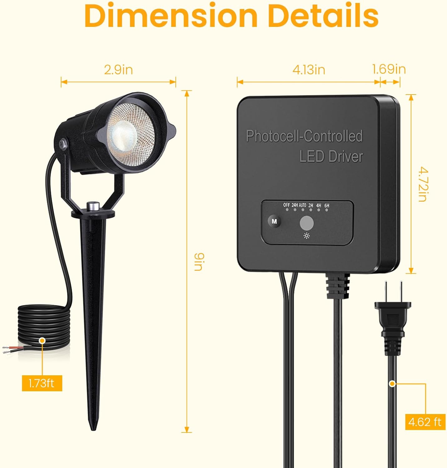 6W Landscape Lighting Kit, Low Voltage Landscape Lights with Transformer 100FT UL-Listed Wire & Connectors, 3000K Waterproof Outdoor Spot Lights for Yard House Tree 12V-24V 12Pack