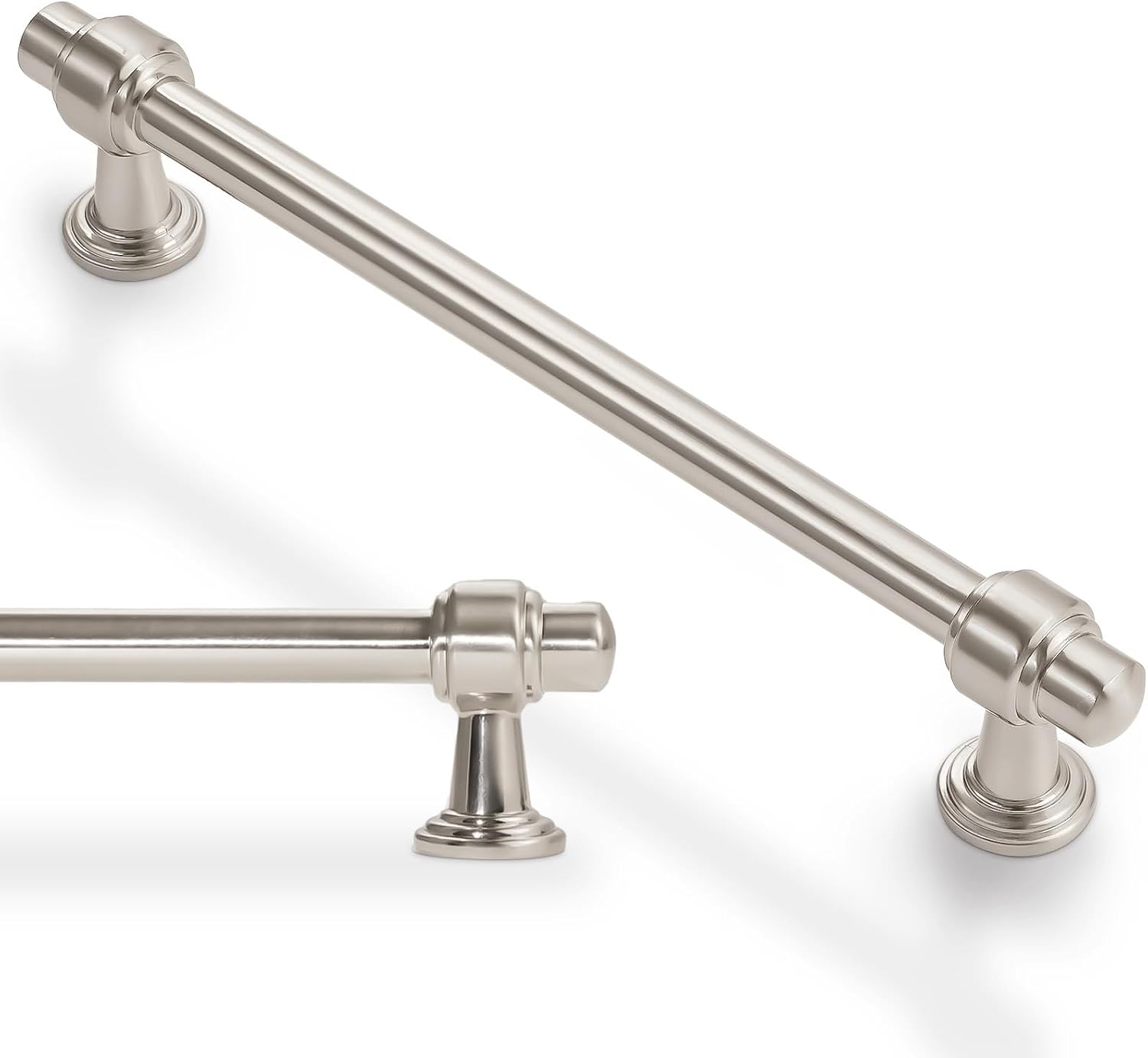 30 Pack 5 Inch Kitchen Cabinet Handles Brushed Satin Nickel Cabinet Pulls Silvery Drawer Pulls Zinc Alloy Kitchen Hardware