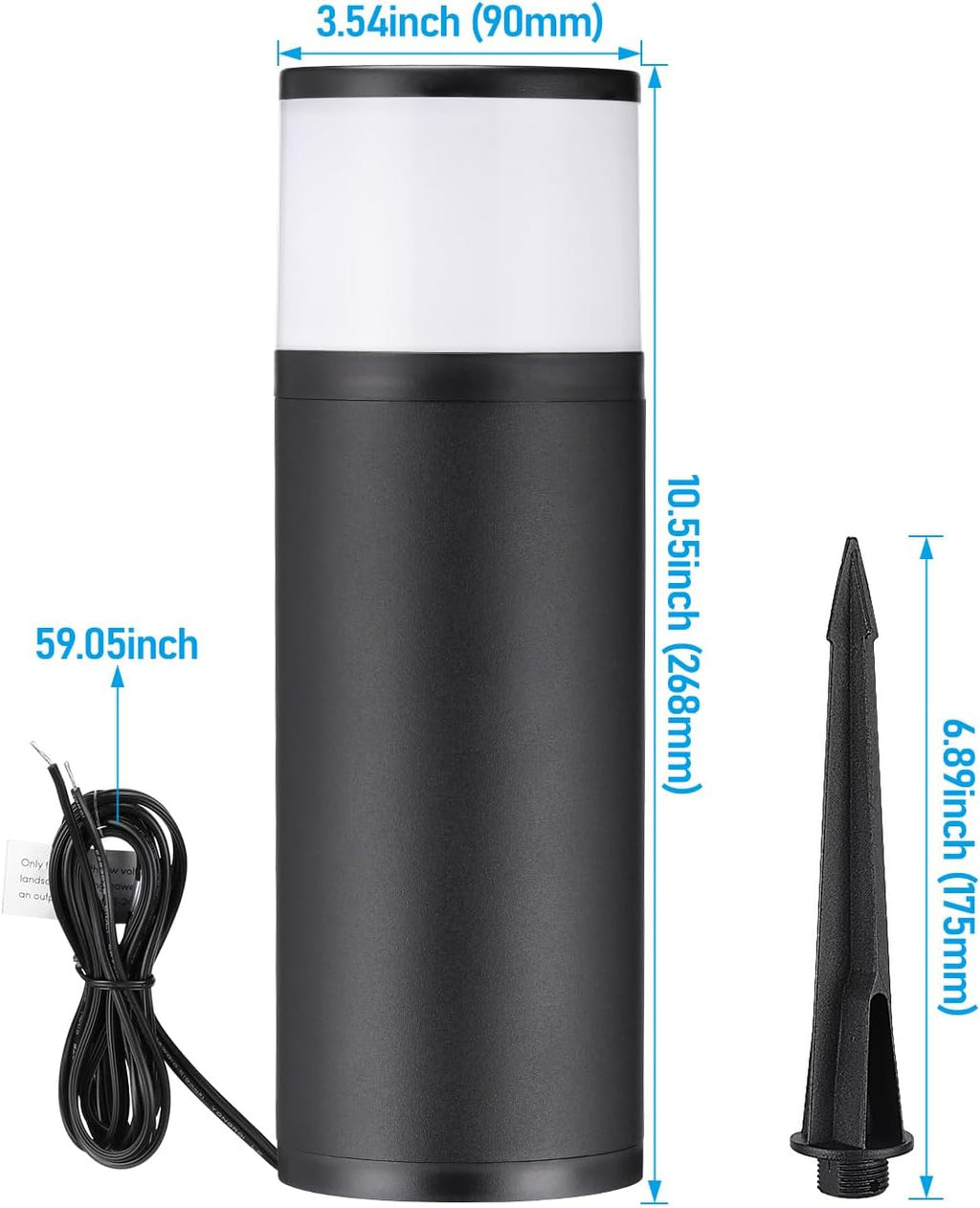 LEONLITE 8-Pack 4.5W LED Landscape Bollard Path Lighting, 5CCT Low Voltage Landscape Lights, 2700K/3000K/3500K/4000K/5000K Selectable, Outdoor Pathway Light, Die-Cast Aluminum Housing, FCC, ETL Listed