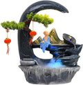 Tabletop Fountain Rocky Mountain Flowing Water Fountain Living Room Office Desktop Decoration Decoration Fountain Resin Desktop Decoration Fountain Desktop Fountain (Color : A)