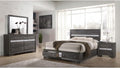 Traditional Gray Wood Queen Size Bedroom Storage Set, 4-Piece Bed Frame with Drawers and Nightstands, Finished in Gray Color