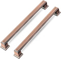 20 Pack Antique Copper Cabinet Handles 7-1/2 Inch Hole Center Vintage Copper Handles Pulls Kitchen Cabinet Pulls Solid Zinc Alloy Square Cabinet Hardware for Cupboard Drawer Dresser Pulls