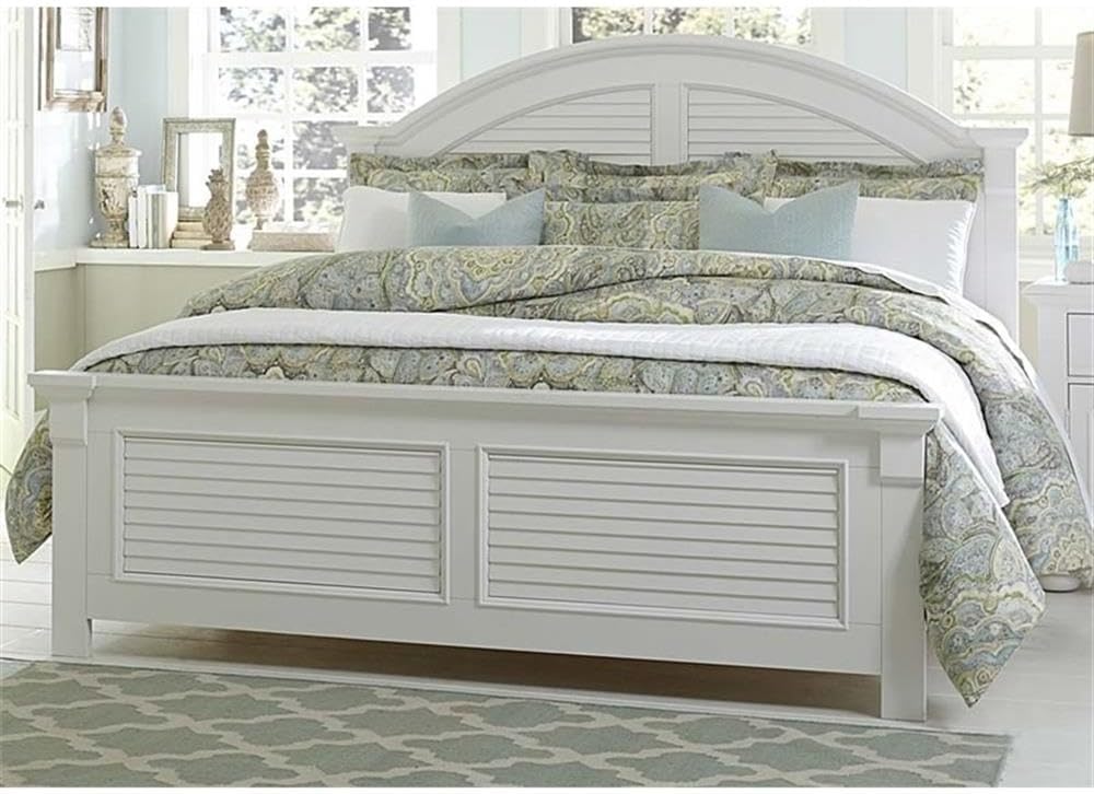 Home Square 2-Piece Set with Summer House King Panel Bed & 2-Drawer Night Stand