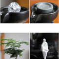 Tabletop Fountains Desktop Water Fountain Living Room Fish Tank Water Ornaments Circulating Water Chinese Entrance Decoration Indoor Tabletop Water Fountain(A)