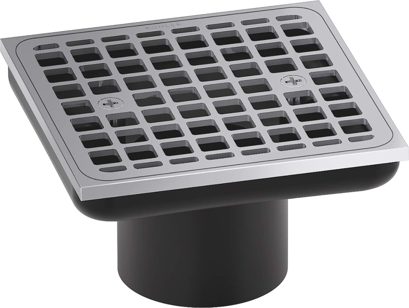 KOHLER K-22665-CP Square Grid With Screws and Drain Throat