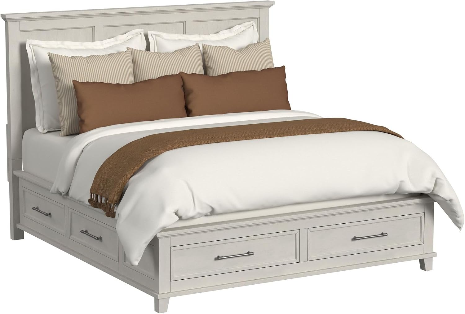 Picket House Furnishings Henrik King Storage 5PC Bedroom Set in Ivory