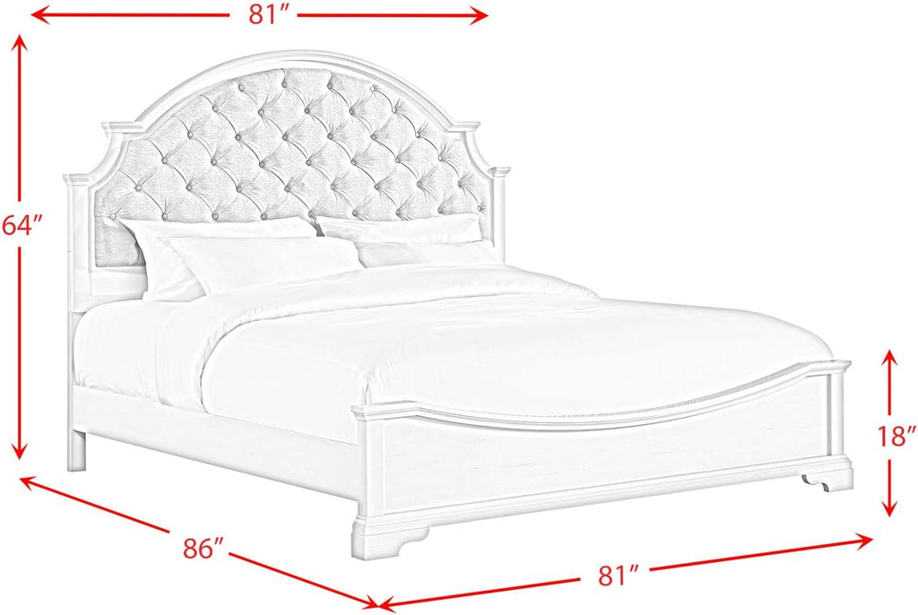 Picket House Furnishings Ulysses Youth King UPH 3PC Bedroom Set in White
