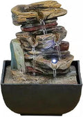 Tabletop Fountain Rockery Circulating Water Fountain Desktop Small Decoration Home Living Room TV Cabinet Porch Decoration Desktop Fountain (Color : 05)