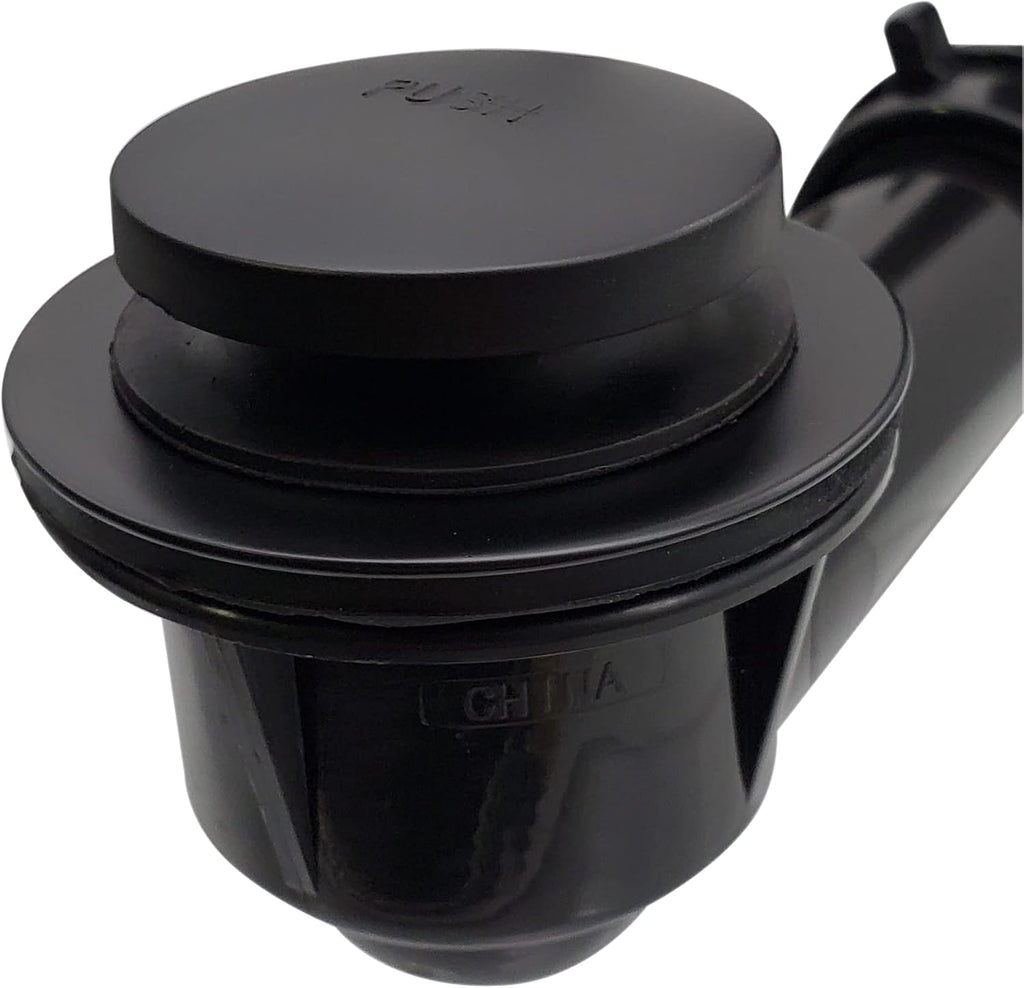 Westbrass D4931-4-62 1-1/2' x 12' Bath Waste & Overflow Assembly with Tip-Toe Drain Plug and 2-Hole Faceplate - Sch. 40 ABS Pipe, Matte Black (4-Pack)