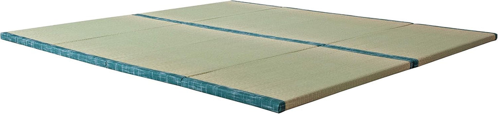 MustMat Japanese Floor Mattress Foldable Tatami Mats Folding Tatami Futon Mattress Rush Grass Floor Bed 35.4'x78.7'x1.2'(2 Piece Set)