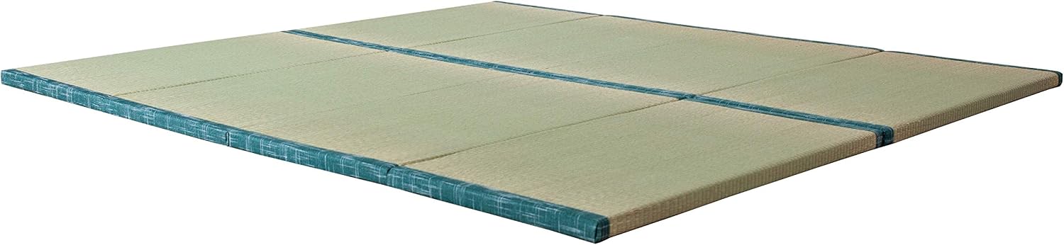 MustMat Japanese Floor Mattress Foldable Tatami Mats Folding Tatami Futon Mattress Rush Grass Floor Bed 35.4'x78.7'x1.2'(2 Piece Set)