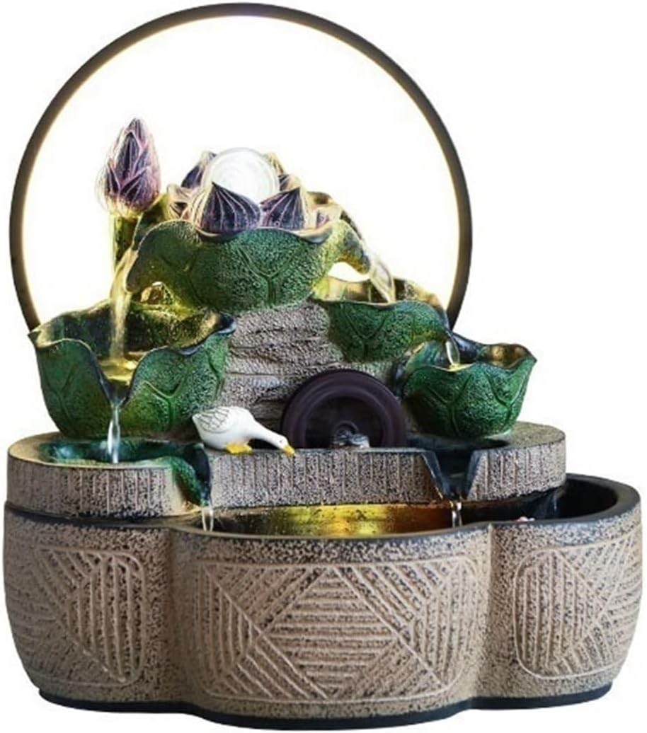 Tabletop Fountain Indoor Fountain, Tabletop Water, Feature for Home Office Decor Relaxation