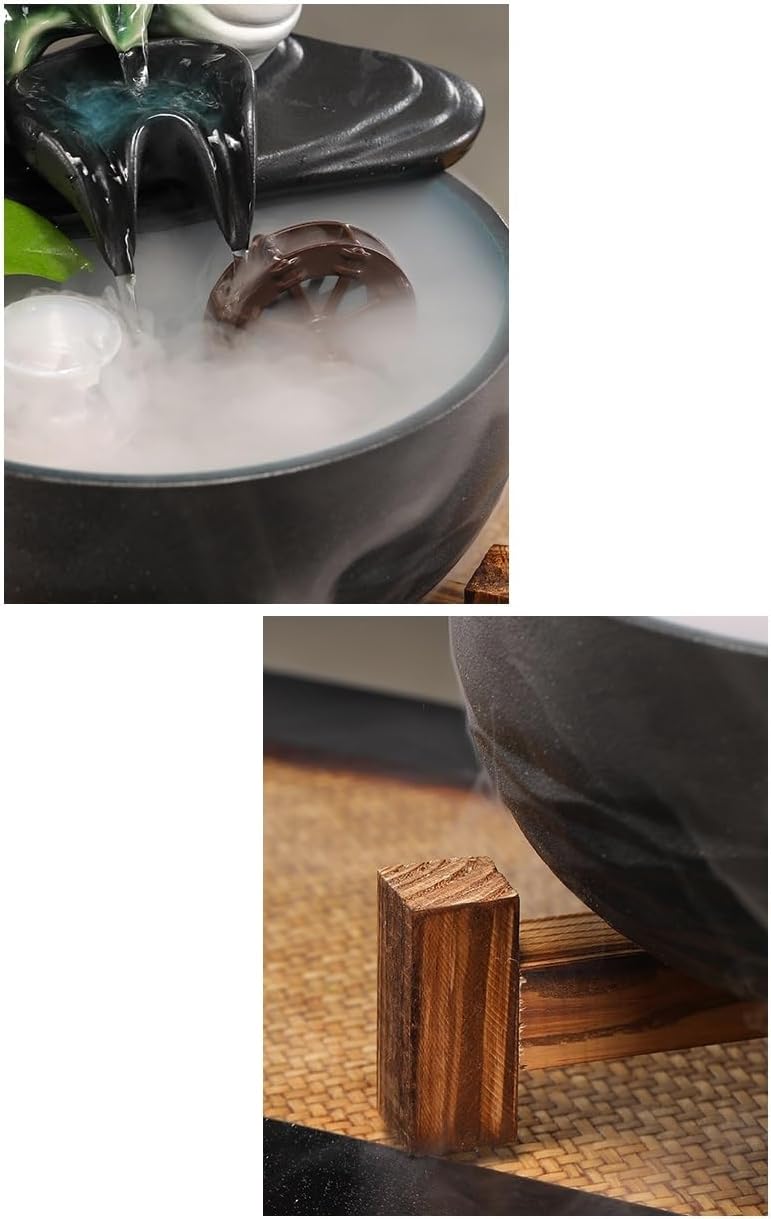Tabletop Fountains Flowing Water Ornaments Circulating Water Fountain Living Room Office Tea Table Desktop Fountain Decorations Indoor Tabletop Water Fountain