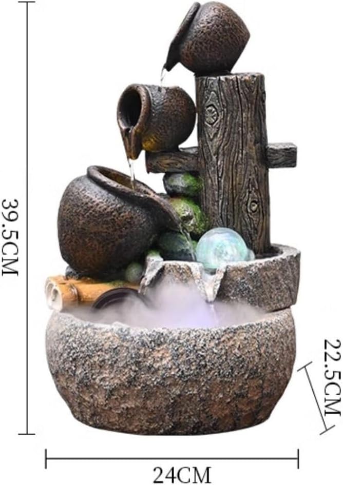 Tabletop Fountain Desktop Fountains Rockery and Flowing Water Desktop Ornaments Circulating Waterscape Decoration