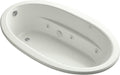 KOHLER K-1164-S1-NY Sunward ExoCrylic Drop-In Whirlpool with End Drain, Dune, 72 x 42-Inch