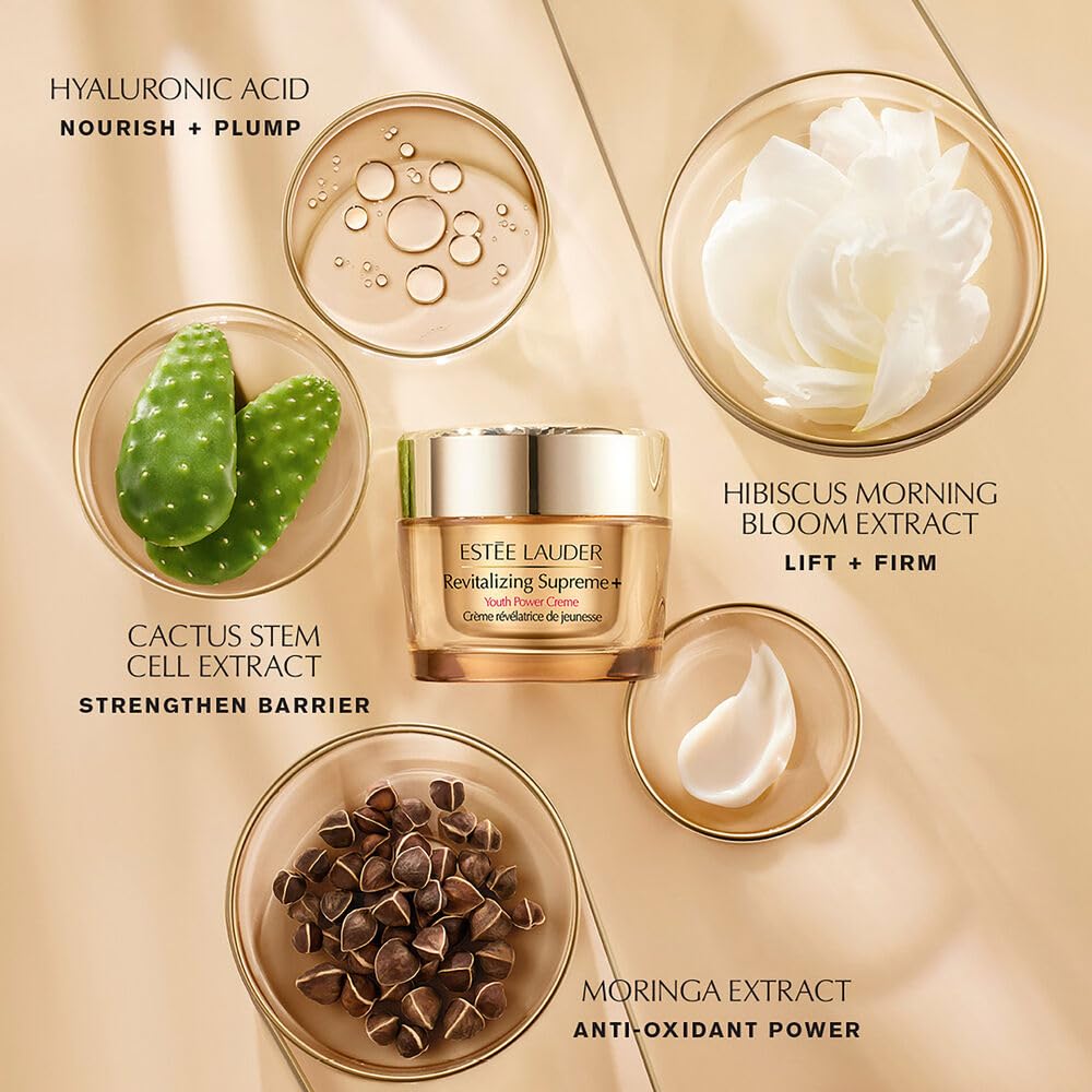 Estée Lauder Revitalizing Supreme+ Youth Power Cream Moisturizer with Hyaluronic Acid & Peptides, Anti Aging | Face & Neck Cream