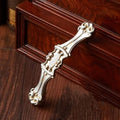 96mm 128mm European Style Retro Jade Furniture Handles White Jade Kithcen Cabinet Wine Cabinet Drawer Pulls Knobs Antique Silver - (Color: 96mm Handles)