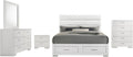 Coaster Home Furnishings Felicity 5-Piece Eastern King Platform Bedroom Set White 203510KE-S5