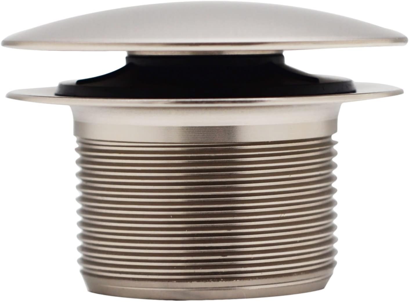 Westbrass D493244LD-4-07 19' Bath Waste Assembly with Tip-Toe Drain Plug and Linear Overflow Faceplate - SCH. 40 PVC, Satin Nickel (4-Pack)