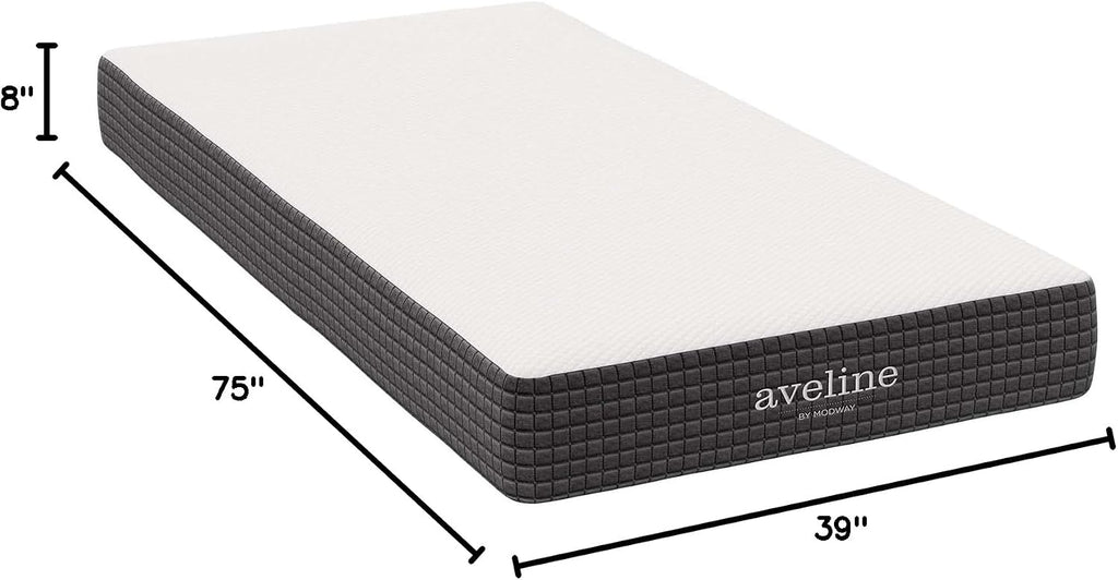 Modway Aveline 8' Gel Infused Memory Mattress with CertiPUR-US Certified Foam Twin Mattress