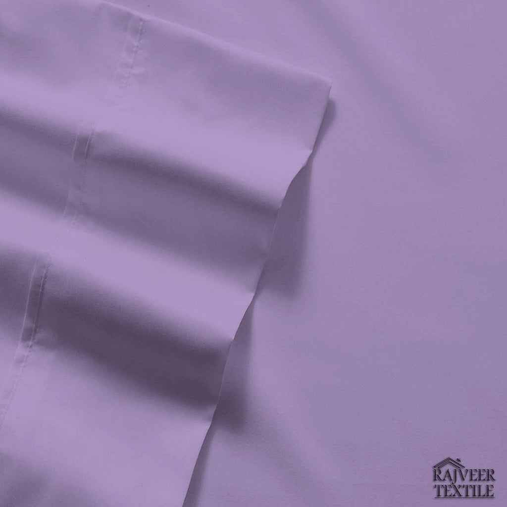 Cotton Home- 5 Pieces Split King Size Lavender Color Sheet Set – Soft Quality Luxury 18 Inch Deep Pocket & Bedding Set with Flat Sheet, Fitted Sheet, 2-Pillow Covers(20' x 30') Inches