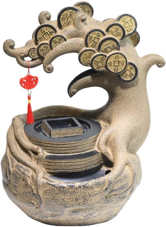 Tabletop Fountain Desktop Fountains Chinese Style Flowing Water Ornaments Circulating Waterscape for Home Decor