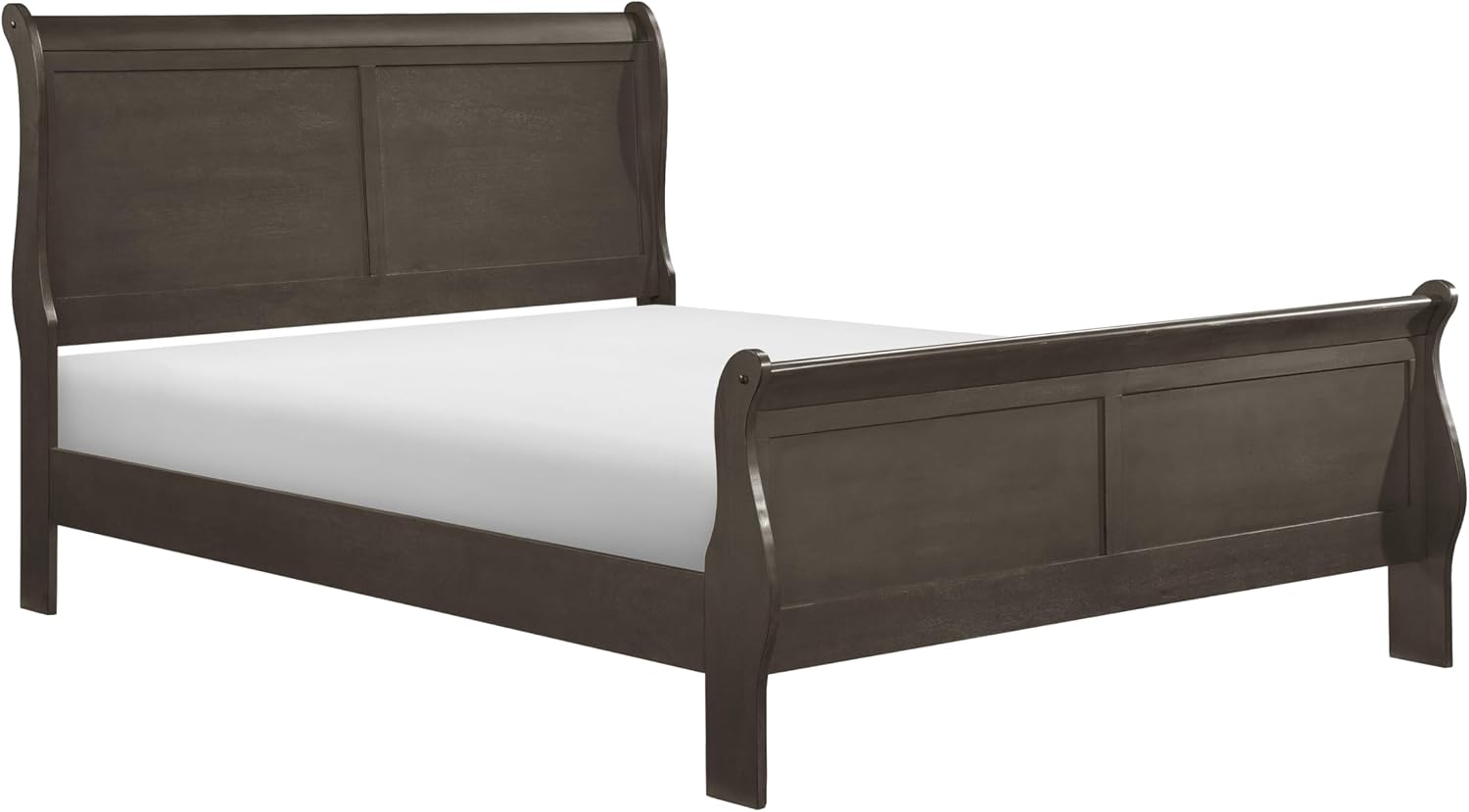 Benzara Ve Four Piece Queen Size Bedroom Set- Transitional Style- Stained Gray Finish
