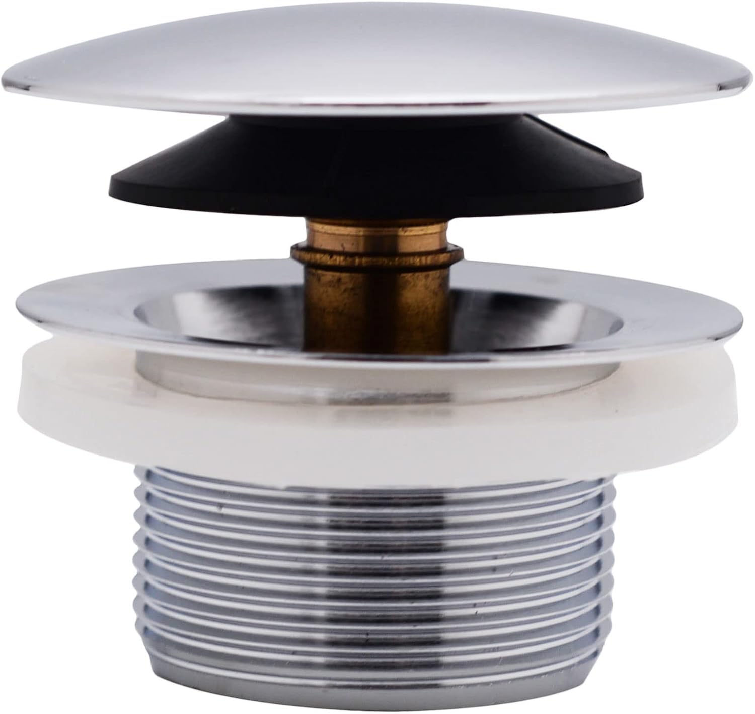 Westbrass 24' Direct Outlet Semi-Exposed Waste & Overflow with Ball Joint and Tip-Toe Drain, Polished Chrome, 7932420BJHRDC-26