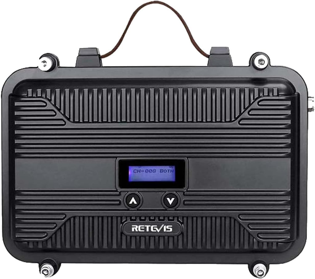 Retevis RT97S GMRS Repeater, RT97 Upgraded Version, Radio Repeater, Full Duplex Long Range, Compatible with Raspberry Pi, Portable, LCD Screen,for Remote Area, Emergency Rescue, Logistics(1 Pack)