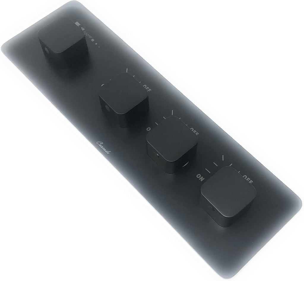 Cascada Classic Design 31 Inch (600mmx800mm) Large Rain Shower Set with Waterfall LED Rectangle recessed ceiling-mount 4 Function shower head (Matt Black)