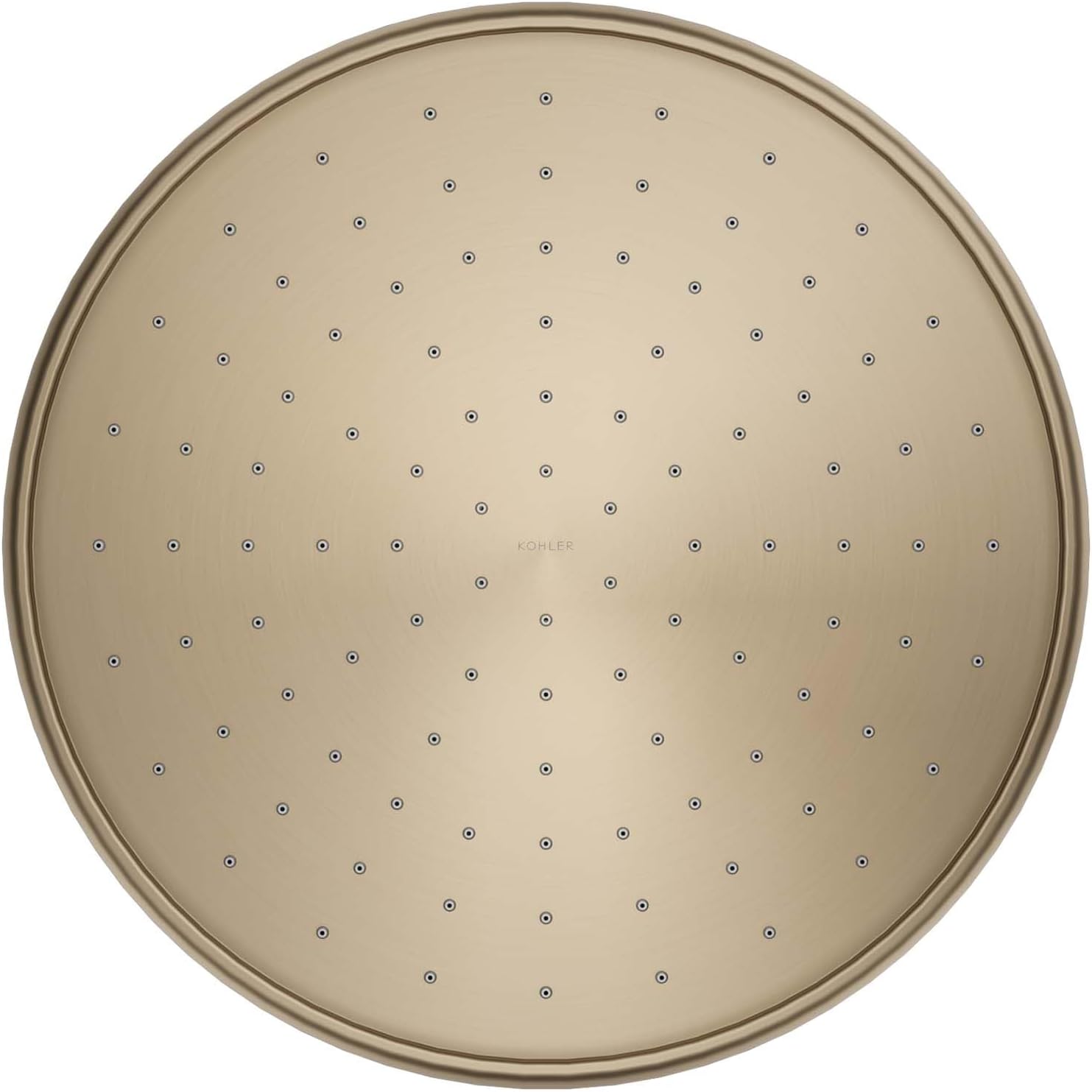 KOHLER 13694-BV Traditional Round Rain Showerhead with Katalyst Air Induction Spray, 2.5 GPM, 12-Inch, Vibrant Brushed Bronze