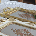 Counter Organizer Bathroom Tray Rectangle Resin Vanity Tray Retro Care Product Storage Accessories Plate Storage Tray French Retro Home Decoration Multifunction