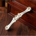 96mm 128mm European Style Retro Jade Furniture Handles White Jade Kithcen Cabinet Wine Cabinet Drawer Pulls Knobs Antique Silver - (Color: 128mm Handles)