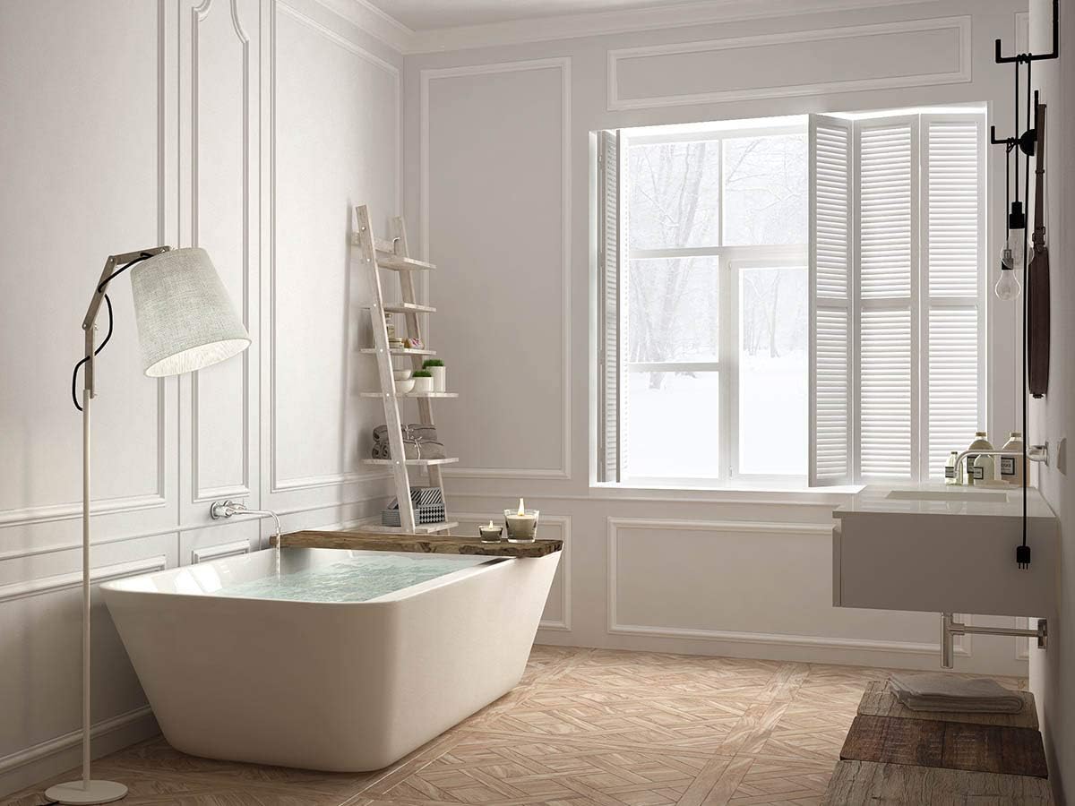 Carver Tubs - Kaskade 71'- Modern White Freestanding Soaking Bath Tubs for Bathroom, w/Oil Rubbed Bronze Center Drain - Modern Rectangle Acrylic Bath Tub - Deep Relaxing Soak - 71'L x32'W x 23'H