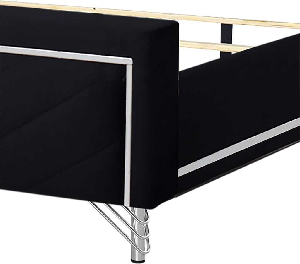 New Classic Furniture Ava 5-Piece Wood King Bedroom Set with 2 Nightstands, Ebony Black