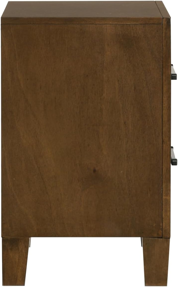 New Classic Furniture Ballard 5-Piece Wood King Bedroom Set with 2-Nightstands, Walnut Brown
