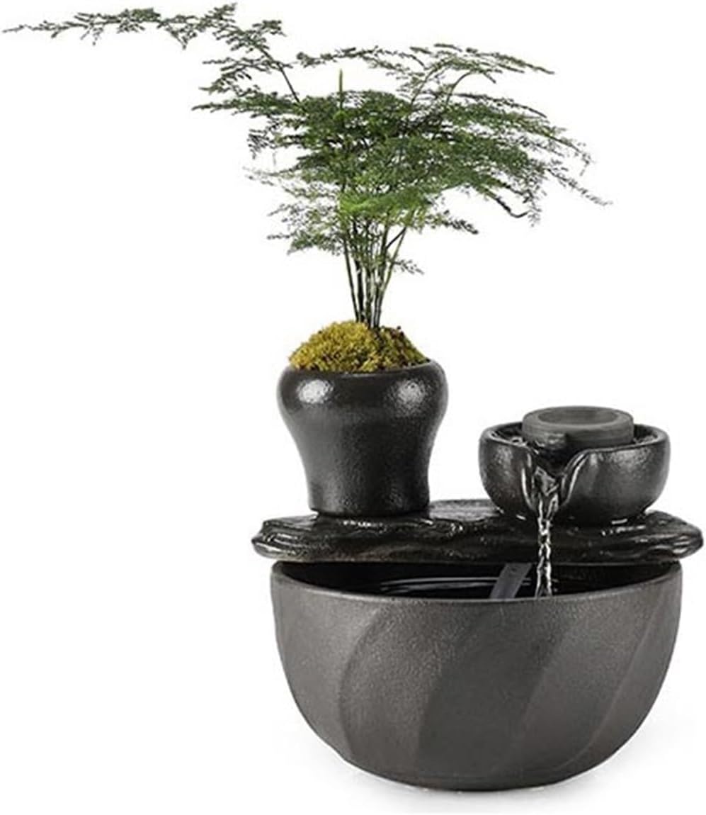 Indoor Fountain Office Desktop Small Water Circulation Fish Tank for Home