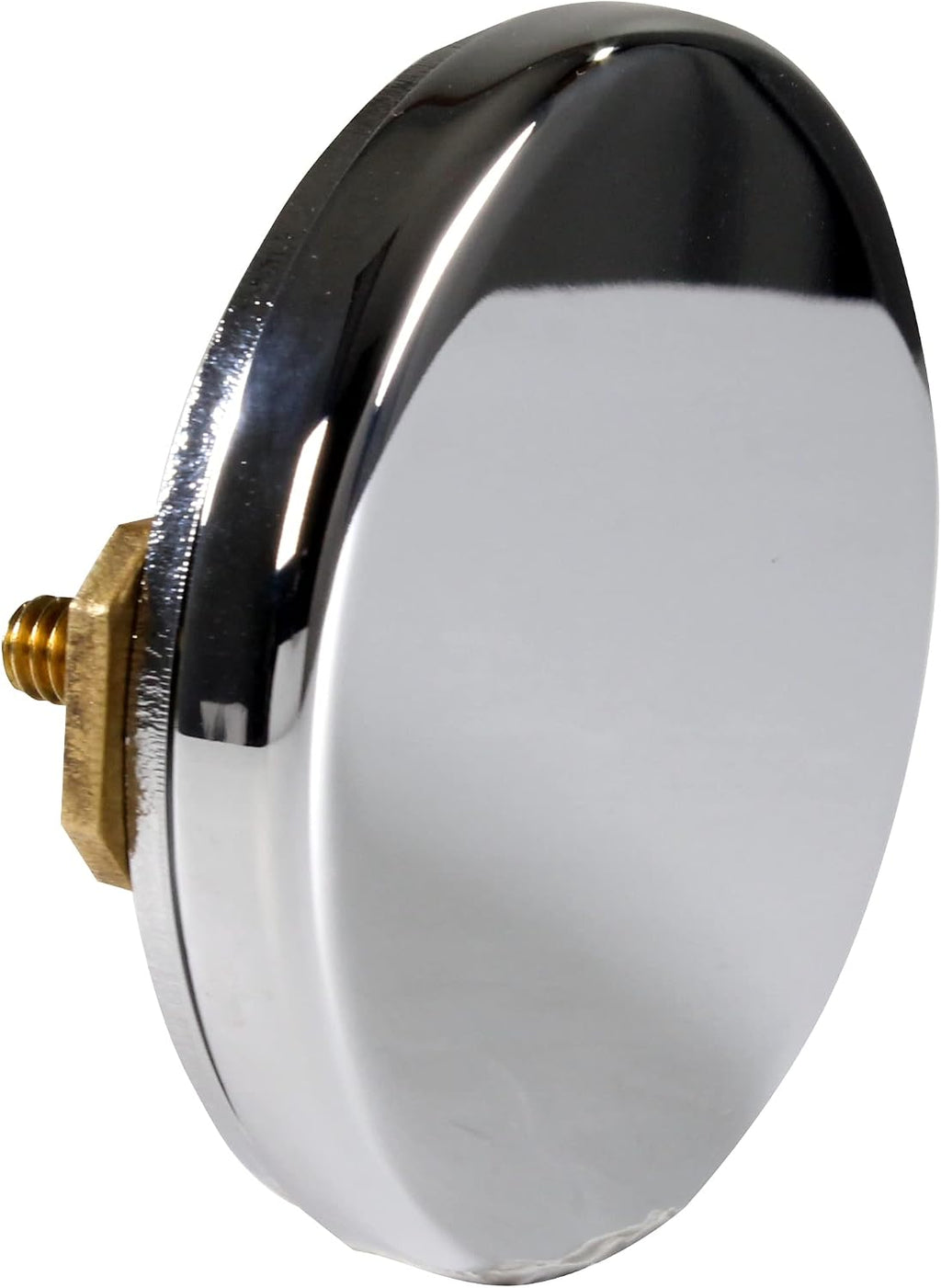 Westbrass A326HBJ-26 25' Brass Bath Waste & Overflow Assembly with European Tip-Toe Drain Plug and Illusionary Faceplate, Polished Chrome
