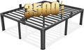 Yitong Angel 18 inch King Size Bed Frame with Round Corner Legs Mattress Slide Stopper,3500 lbs Heavy Duty Metal Platform,Steel Slat Support,No Box Spring Needed,Easy Assembly,Noise Free