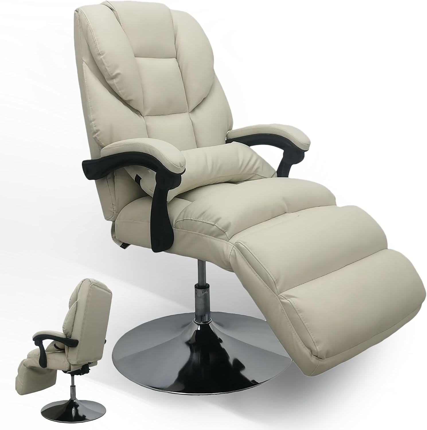 Facial Spa Chair, 360° Rotating, Adjustable Angle (90-175°), Air Pressure Lifting, 275LB Load, White Facial Beauty Spa Chair for Salon, Home Office, Beauty & Personal Care