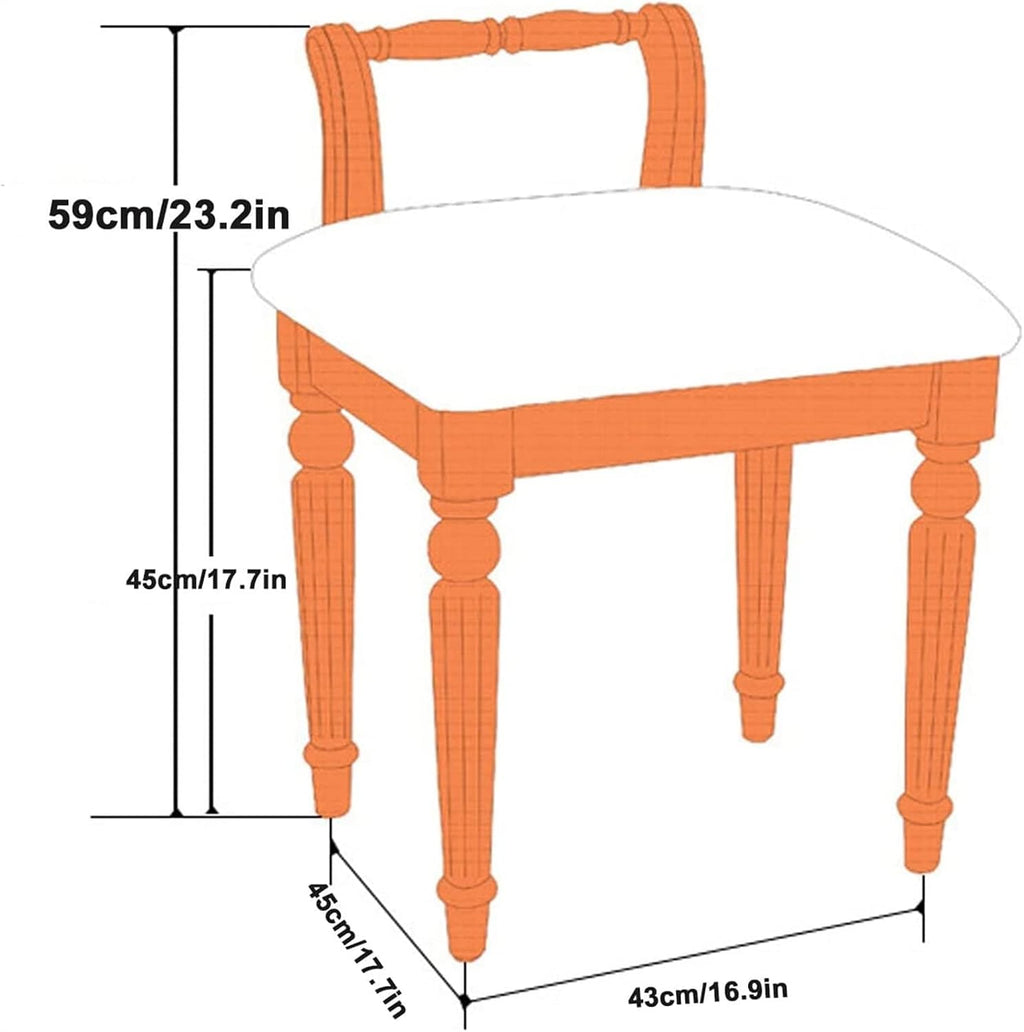 Vanity Bench Makeup Vanity Chair Piano Stool Gift Bedroom Dressing Stool Wooden Dining Stool Reception Room Stool Piano Stool Wooden Furniture(Brown (B))