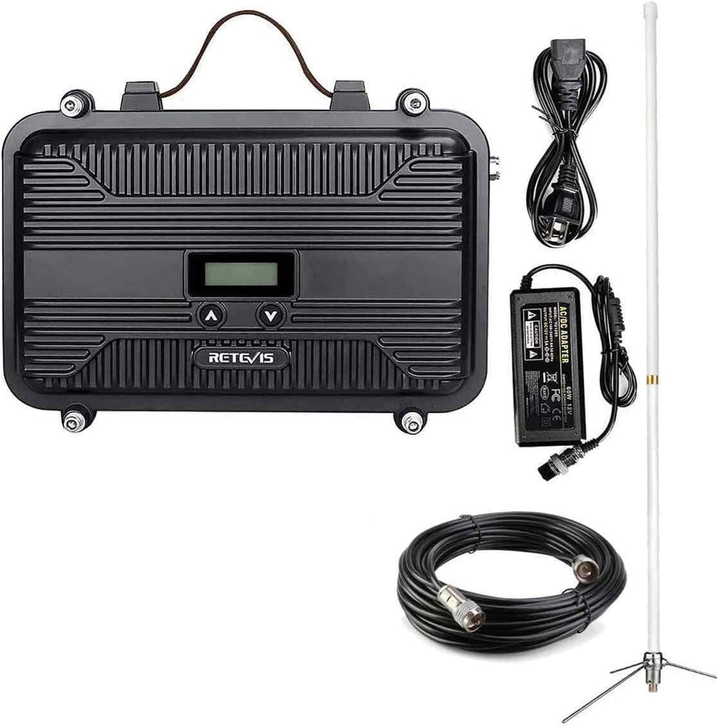 Retevis RT97S GMRS Base Station, RT97 Upgraded Version, Portable Radio Repeater, Long Range Full Duplex Mobile Repeater, Compatible with Raspberry Pi, for Emergency, Warehouse and Logistics(1 Pack)