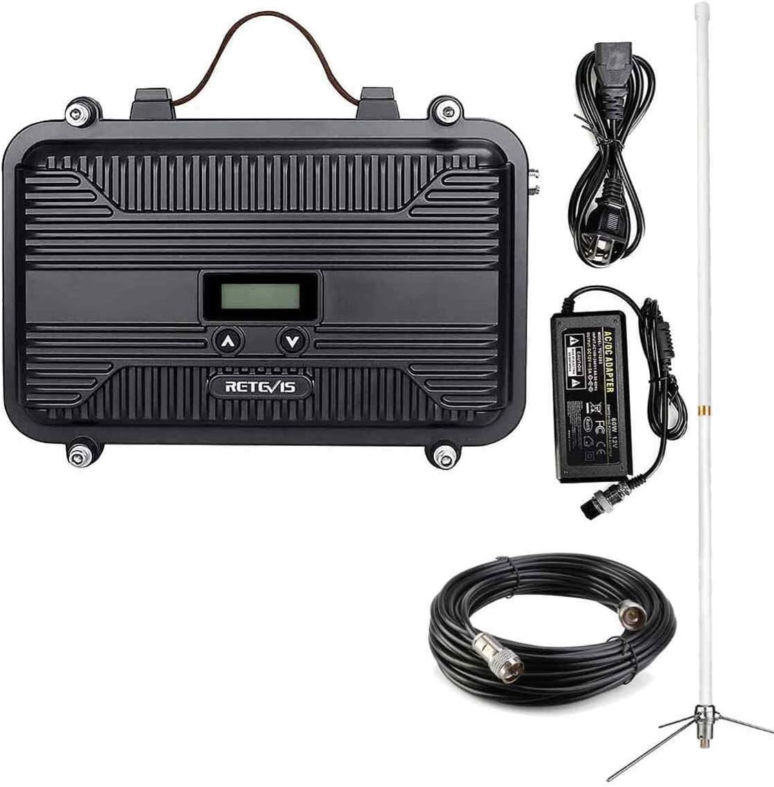 Retevis RT97S GMRS Base Station, RT97 Upgraded Version, Portable Radio Repeater, Long Range Full Duplex Mobile Repeater, Compatible with Raspberry Pi, for Emergency, Warehouse and Logistics(1 Pack)