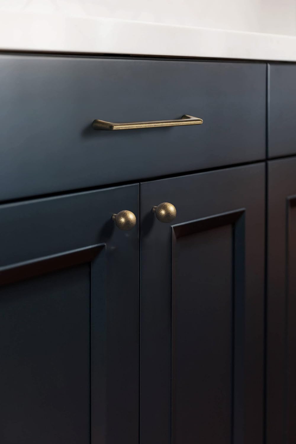 Goo-Ki Antique Brass Cabinet Pulls with 3''(76mm) Hole Centers, Retro Style Zinc Alloy Cabinet Handles for Dresser,Wardrobe,Cupboard- 24 Pack