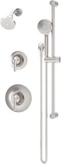 Symmons Birch HydroMersion Double Handle Shower Trim Kit with Hand Spray in Satin Nickel - 5995STN15TRM