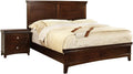 24/7 Shop at Home Zabdiel Casual Wood 2-Piece California King Bedroom Set, Brown Cherry
