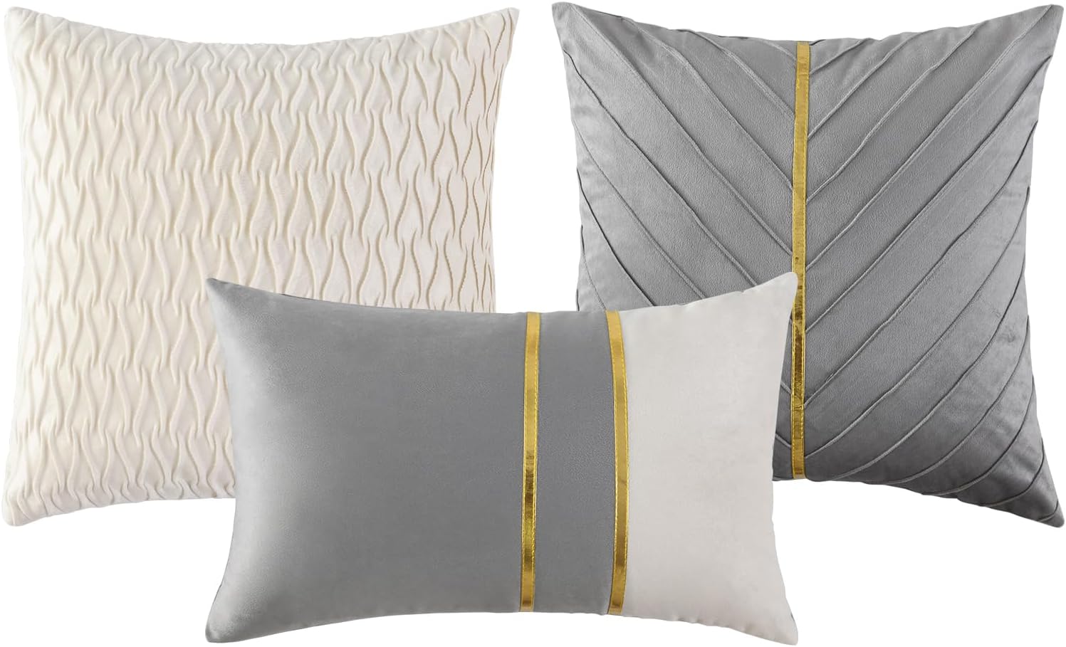 PANGUSHAN 7 Pieces Comforter Set Queen Size, Luxury Silky Elegant Jacquard Fluffy Reversible Bedding Set with Bed Skirt, Shams and Pillows, Bed in a Bag Queen, Down Alternative, Gray
