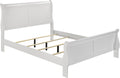Coaster Home Furnishings Louis Philippe Traditional 5-Piece Bedroom Set Eastern King Size Sleigh Bed Frame 47-inch Headboard White 202441KE-S5
