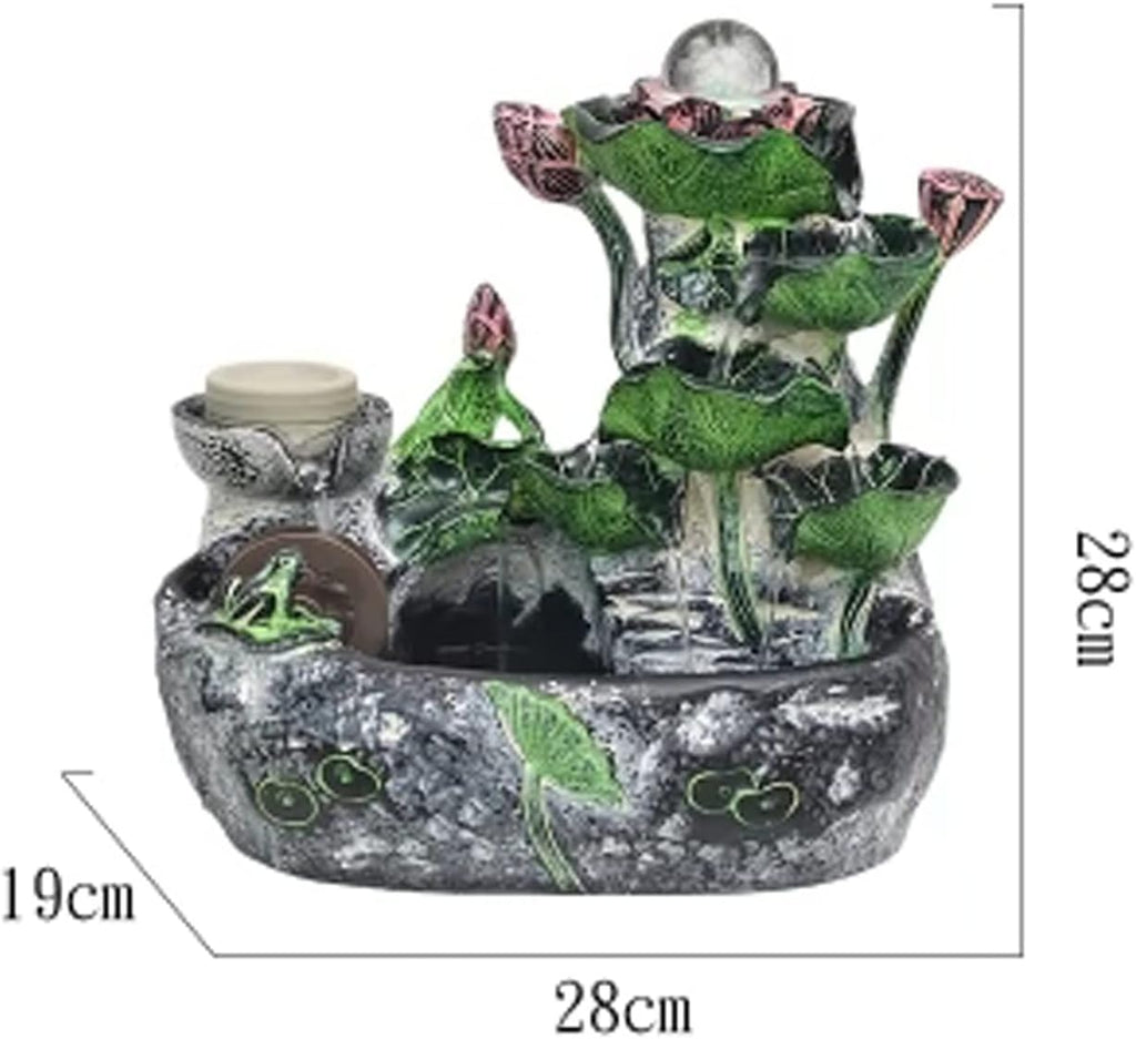Desktop Fountain Indoor Fountain Tabletop Waterfall Fountains Relaxation Water Feature Feng Shui Zen Meditation Desktop with Rotatable Ball and Pump for Home Office Spaces Decor(Small)