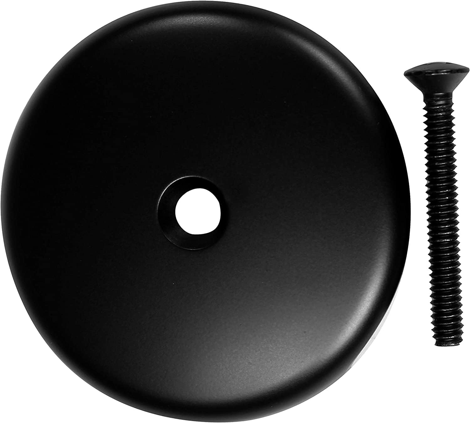 Westbrass D49721-4-62 1-1/2' Bath Waste & Overflow Assembly with Pull Drain Stopper and One-Hole Faceplate Top Elbow - Sch. 40 PVC, Matte Black (4-Pack)